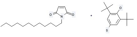 1H-Pyrrole-2,5-dione,1-dodecyl- is used to produce 3-(3,5-Di-tert-butyl-4-hydroxy-phenylsulfanyl)-1-dodecyl-pyrrolidine-2,5-dione